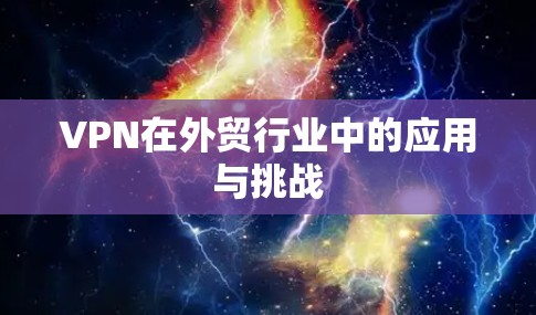 VPN在外贸行业中的应用与挑战